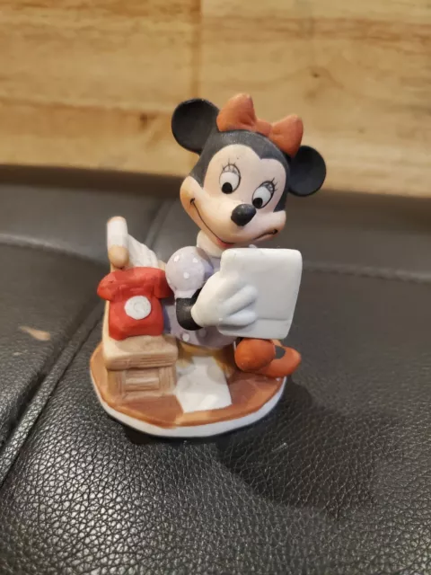 Vintage Walt Disney Productions Mickey And Minnie Mouse Bisque Porcelain Figure
