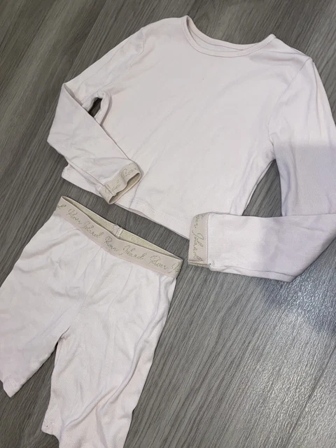Girls River Island Outfit Top Cycling Shorts Loungewear Size Age 5-6 Years