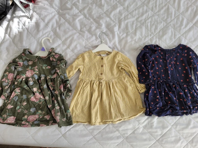 Next casual long sleeved dresses  9-12 months   Baby Girl Bundle.