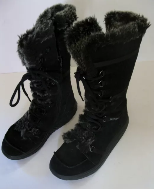 Skechers Shape-Ups Toning Boots Lined Black Leather Women Style 11812 Size US 6 Skechers Shape-Ups Toning Boots Lined Black Leather Women Style 11812 Size US 6
