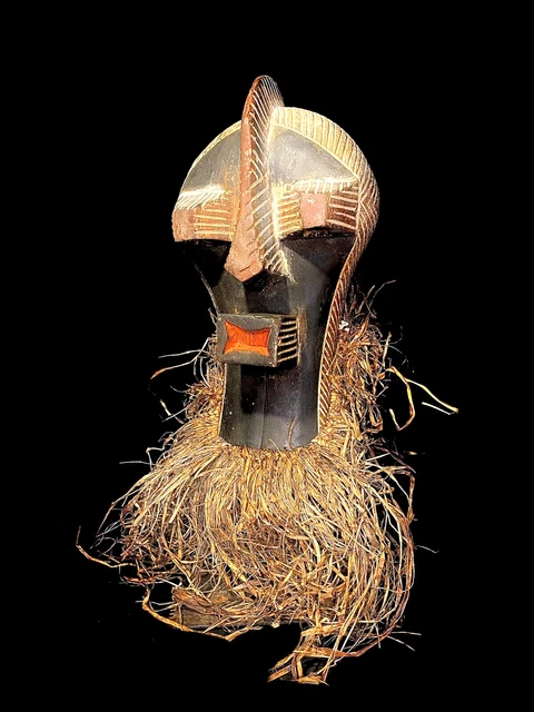 African Tribal Art Mask Hand Carved Tribal Mask Songye Kifwebe Mask-5710