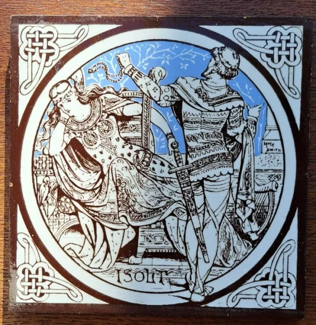 Antique Minton - Moyr Smith - Tennyson's Idylls Of The King Tile - Isolt