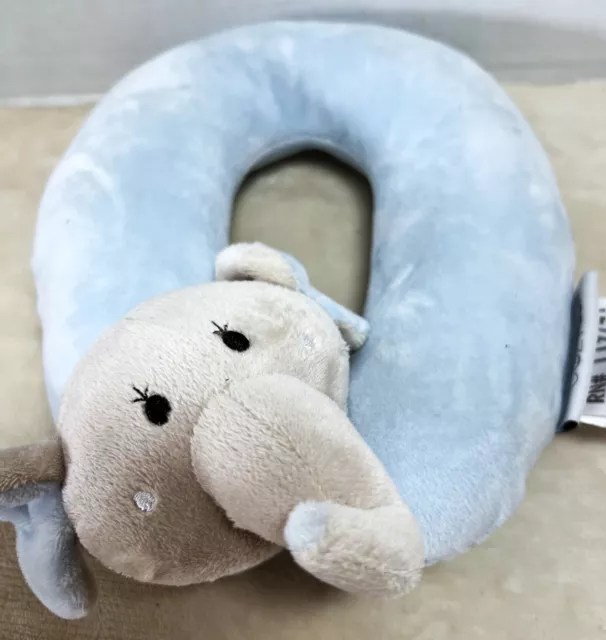 Baby COZY BABY Elephant Neck Pillow Support clean unisex light blue