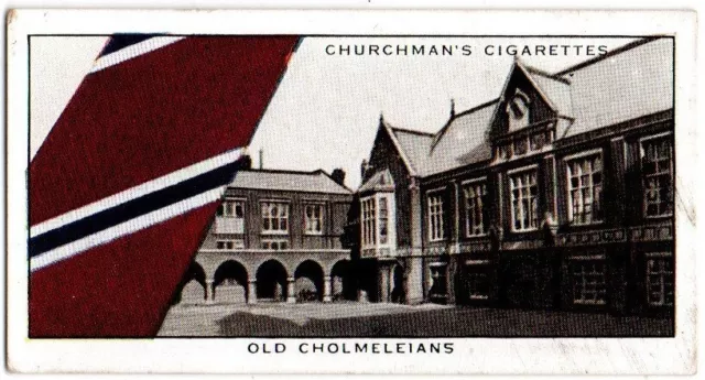 CHURCHMAN CIGARETTE CARD WELL KNOWN TIES 1935 No. 26. OLD CHOLMELEIANS EX.