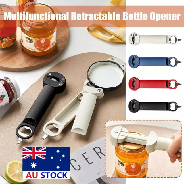 Master Opener Adjustable Jar and Bottle Opener Adjustable Stainless Steel  Jar Opener Multifunctional Can Opener Non-Slip Design Bottle Opener, Manual