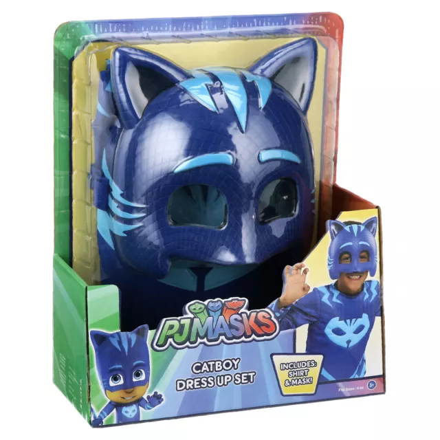 PJ MASKS Catboy Dress Up Set Includes Shirt and Mask Sizes 4-6X 🆕