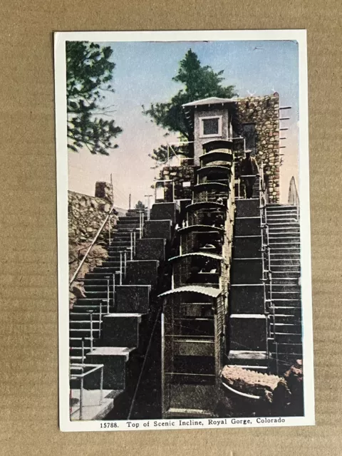 Postcard Royal Gorge CO Colorado Scenic Incline Train Railway Vintage PC