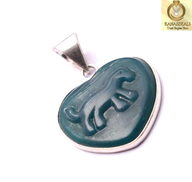 Green Carving Stone Plated Pendant Jewellery  2 Gm Value-Priced @1.99-62959