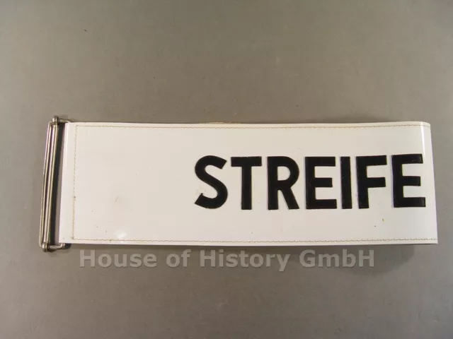 1754, Bundeswehr Armbinde STREIFE / L - Leitender bei Schießaufsicht, um 1960