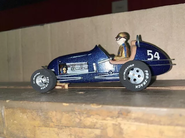 Monogram midget racer slot car,hand built,painted,never raced,1/24 scale.