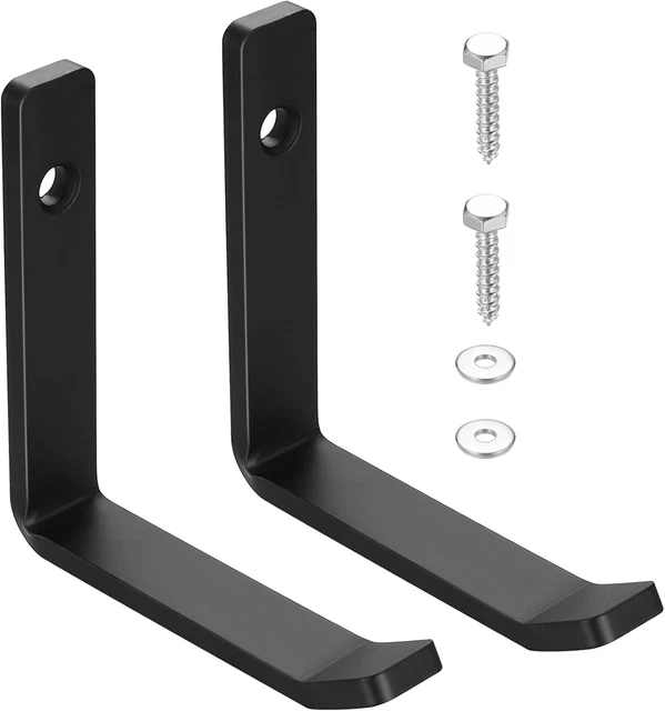 Appendiabiti Da Muro 4 Ganci Da Parete Per Garage - Doppio Gancio In Acciaio Per Attrezzi, Scale, Biciclette Tasselli Muro - 5