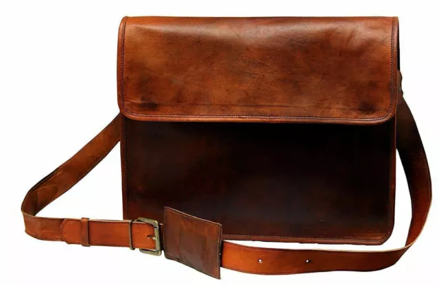 Cuir Femmes Messager Portable Demi Rabat Mallette Sacoche de Travail Vintage Sac
