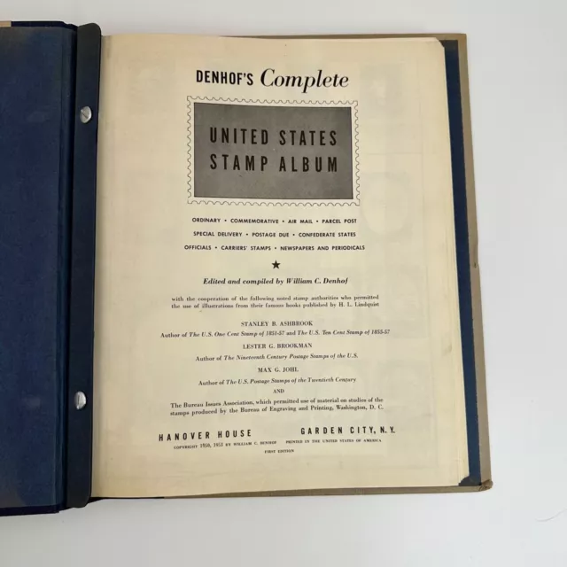 Denhof's Complete United States Stamp Album 1953 RARE-NO STAMPS (XX0021) 3