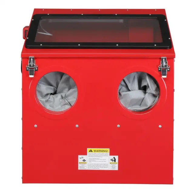 Practical 30 Gallon Bench Top Sandblaster Cabinet Red 60-125PSI