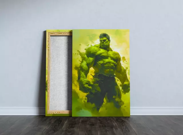 The Incredible Hulk Poster or Canvas Print Framed Pinewood Frame Superhero