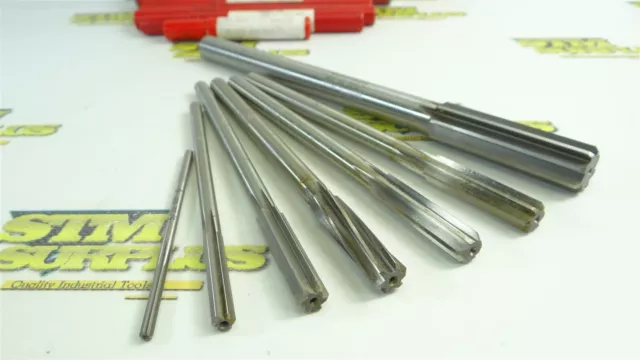 Lot Of 7 New! Assorted Cleveland Hss Chucking Reamers 5/32" To .7510"