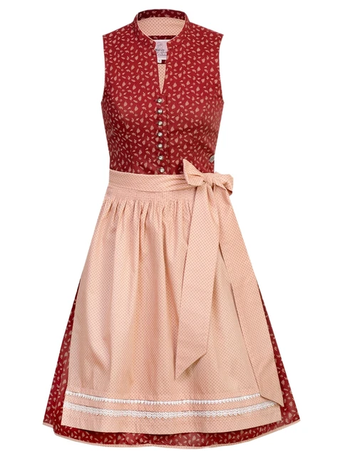 Marjo Midi Dirndl 2tlg. 58cm MIRIAM rost rot