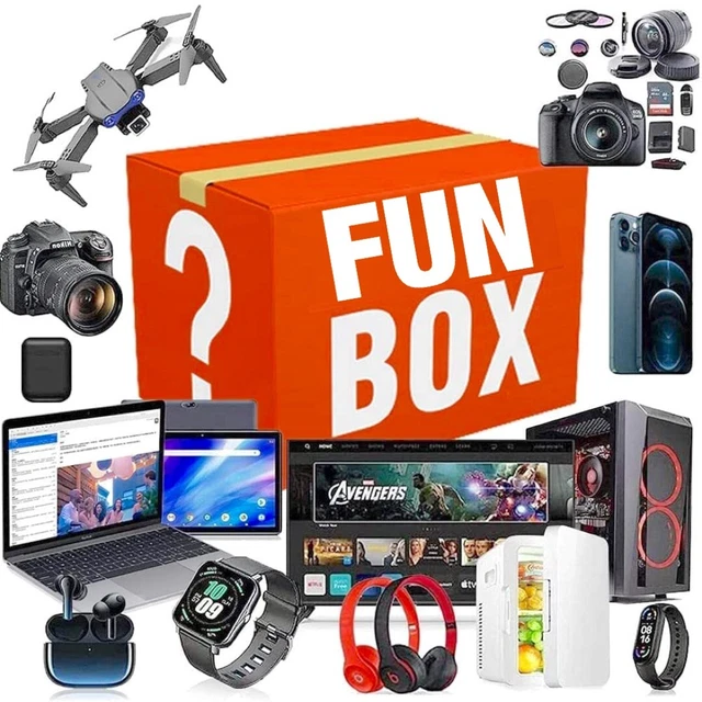 $50 FUN BOX ! - ALL NEW ELECTRONICS - Airpods, Charging Lamps, Headphones…