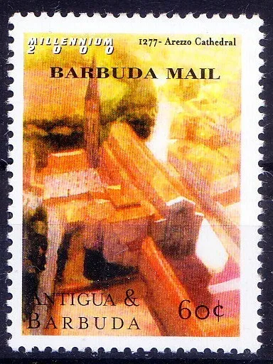 Antigua & Barbuda 2000 MNH, Roman Catholic Arezzo Cathedral in Italy, Religion