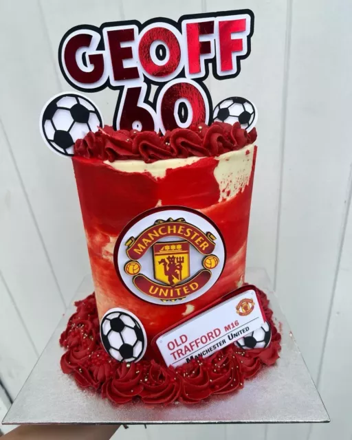 FOOTBALL Cake toppers  MANCHESTER UNITED FC INSPIRED set 3