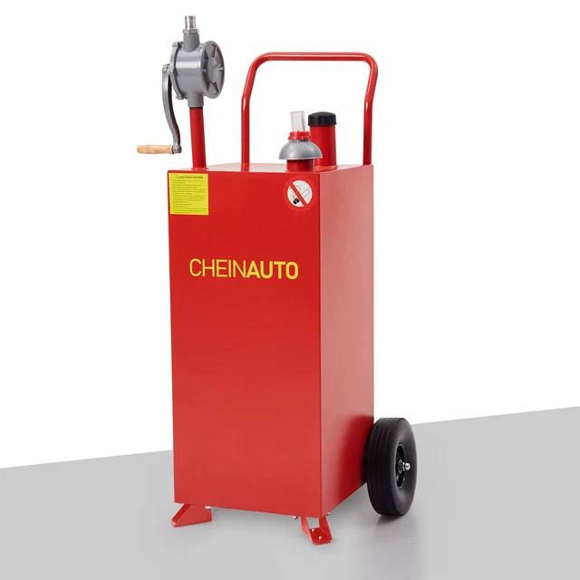 30 Gallon Fuel Storage Tank Portable Gas Caddy Gasoline Diesel for Car Boat Red