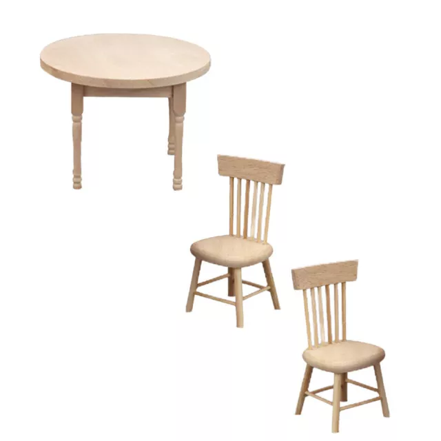Mini tavolo e sedie rovere bambino mobili casa miniatura mobili casa