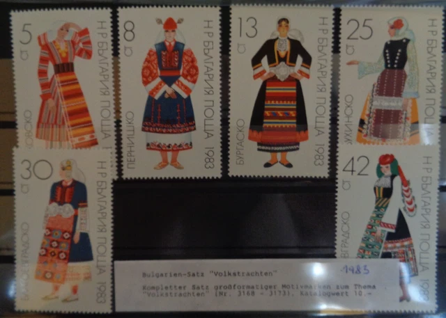 Bulgarien 1983  Briefmarken Motivsatz  Volkstrachten Postfrisch