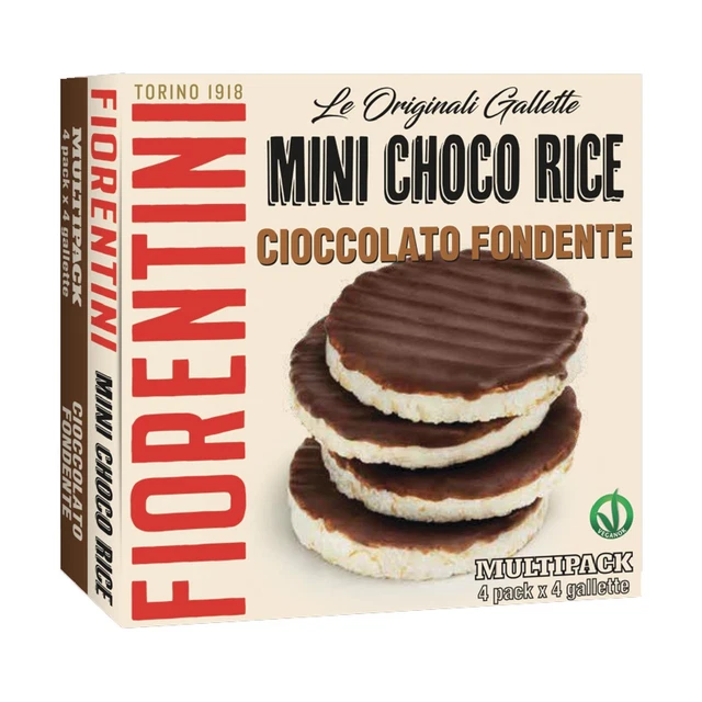 Mini Gallette Riso Fiorentini Gallette Ricoperte Cioccolato Fondente 4 x16g