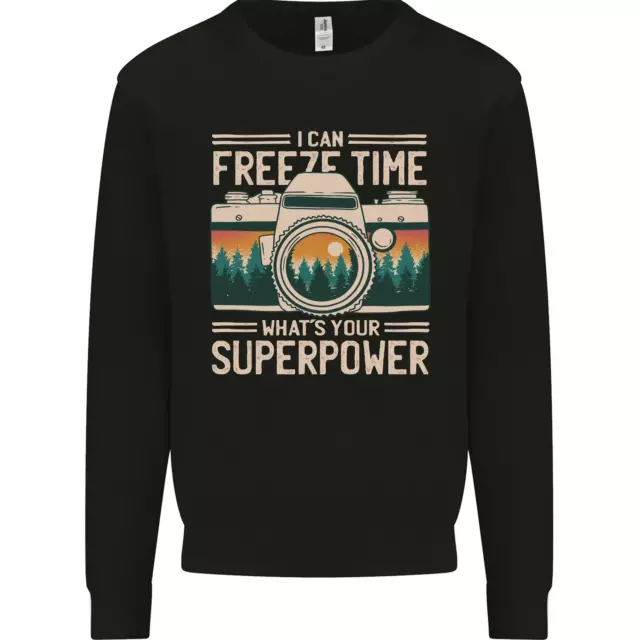 Freeze Time Photographer Photography Kids Sweatshirt Jumper