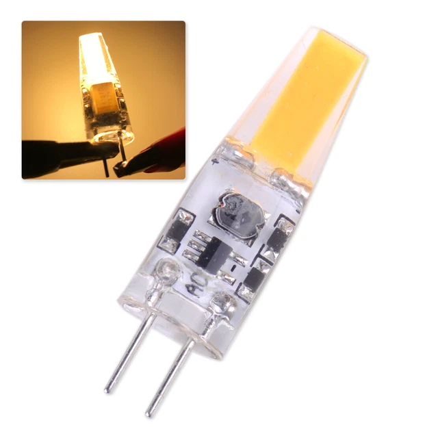 10x G4 3W COB Bulb LED Light AC DC 12V Dimmable LED Lamp Silicone Warm White rt