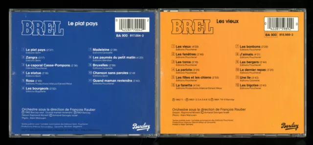 2 Cd ★ Brel Les Vieux + Le Plat Pays-  ★ Lot De 2 Albums 2