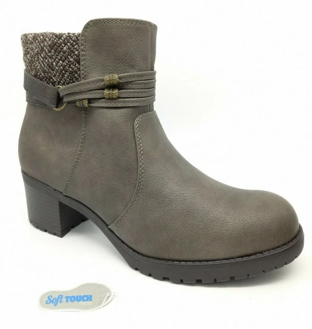 Bottines Botte Chaussure Femme Montante 36 37 38 39 40 - Marron Taupe Noir Talon