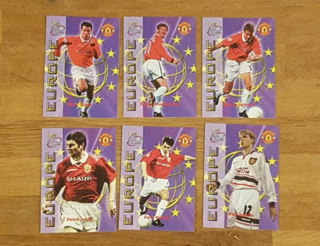Futera Manchester United Fans' Selection 2000 - 6 Different "Europe" Cards