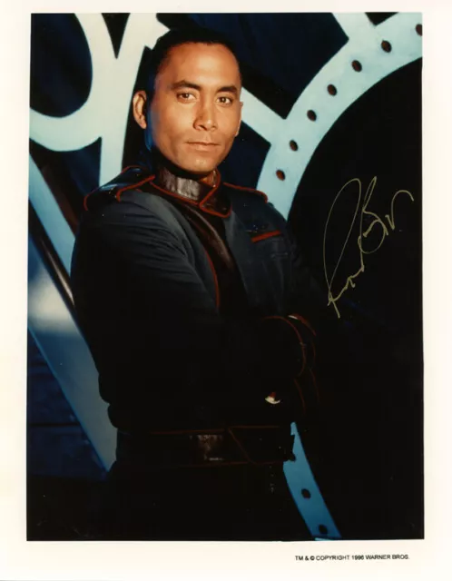 RICHARD BIGGS SIGNED 8x10 PHOTO DR. STEPHEN FRANKLIN BABYLON 5 BECKETT BAS