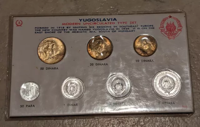 Yugoslavia Modern Uncirculated Type Set 7 Coins!!!!