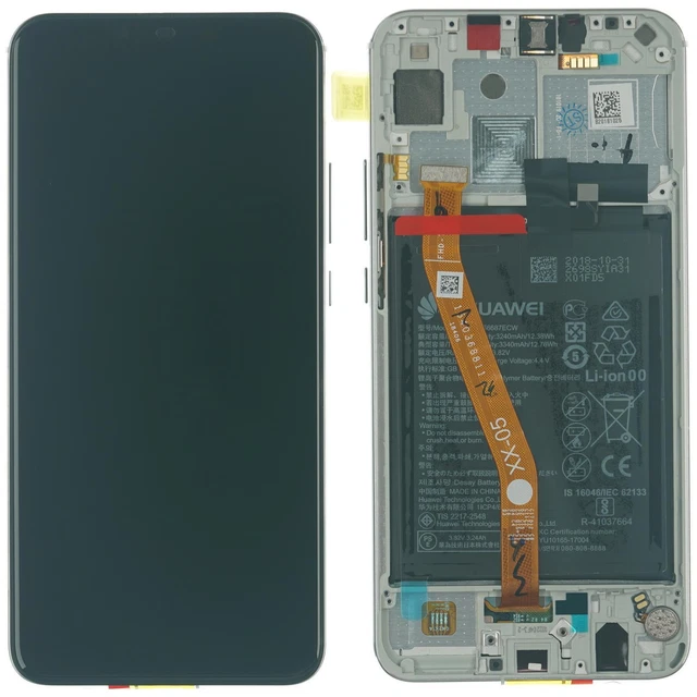Huawei P Smart + LCD Écran Tactile Numériseur Verre + Cadre Noir