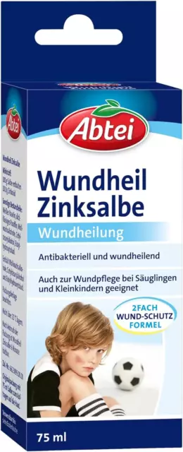 Abtei Wundheil Zinksalbe - Salbe Mit Zink Zur Wundheilung - Antibakteriell Und E