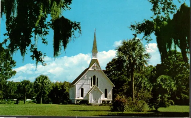 Postcard- Lovely Lane Chapel, St. Simons Island, Georgia Methodist   1778