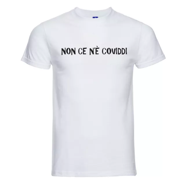 T-Shirt  Divertente Non Ce N'e' Coviddi Signora Angela Buongiorno Da Mondello