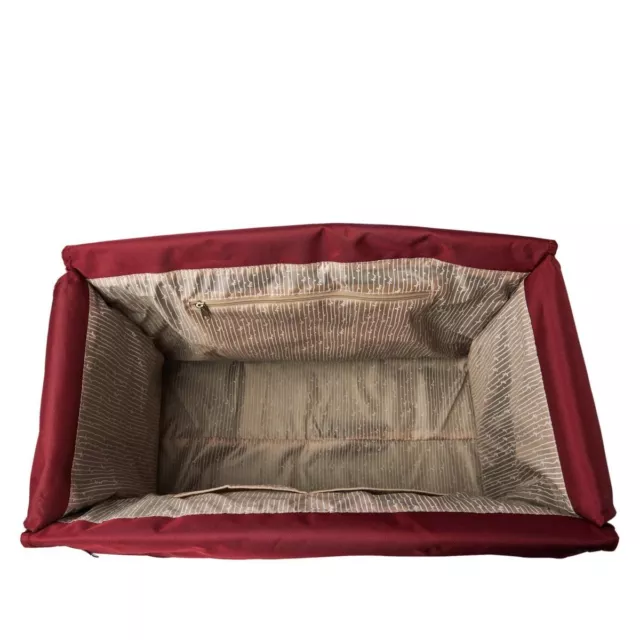 Samantha Brown Croco Detail Large Weekender Travel DUFFLE Luggage- Burgundy 3