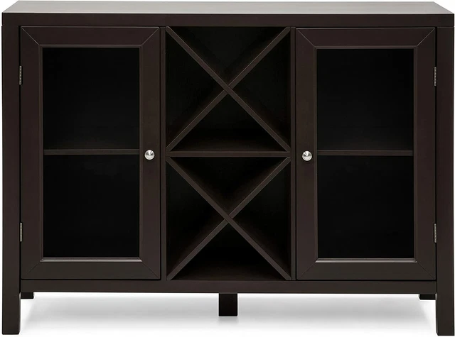 RACK SIDEBOARD BUFFET Server Console Table With Storage, Black £229.11 ...