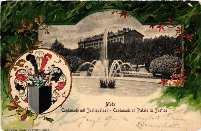 CPA AK METZ Esplanade mit Justzpalast Esplanade et Palais de Justice (454411)
