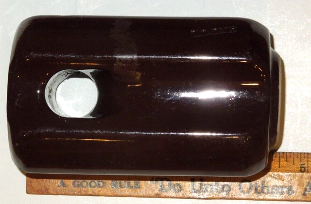 Vintage Porcelain Ceramic Brown Locke  Insulator Rare!! L@@K!!