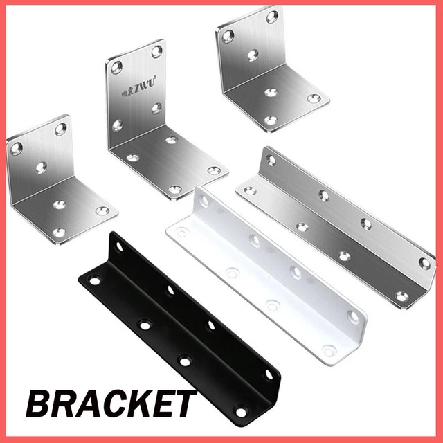 Stainless Steel 90° Right Angle Bracket Corner Brace Joint Shelf Support L Shape