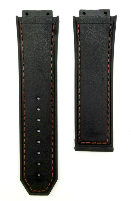 FITS HUBLOT BIG BANG FUSION WATCH BLACK RED Rubber F1 Strap Band CLASP 26 29mm