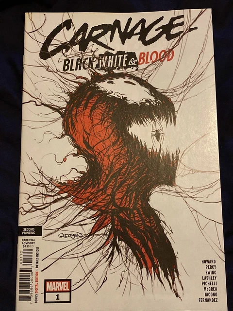 Carnage Black White And Blood #1 Gleason Webhead 2Nd Print Variant (2021) B&B