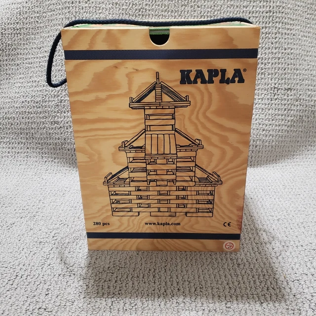 KAPLA 275 WOODEN Blocks Lg Wood Chest Hardcover Design Book Educational