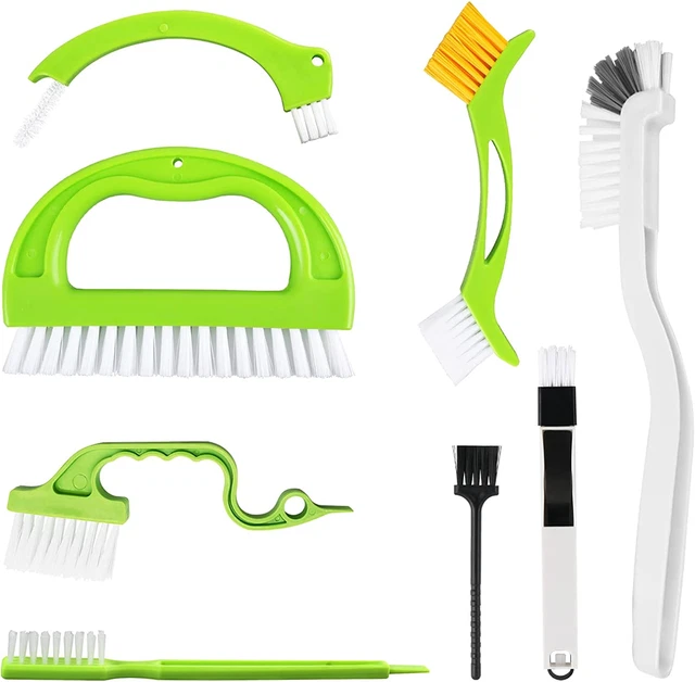 8 Pack Grout Cleaner Brush, Hand-held Groove Gap Cleaning Tools Tile Joint Scrub
