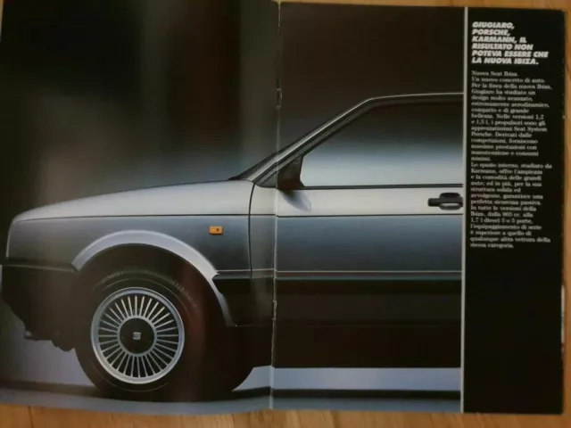 brochure Depliant Catalogo Prospekt SEAT IBIZA 1988 ITALIANO 24 pagine 2