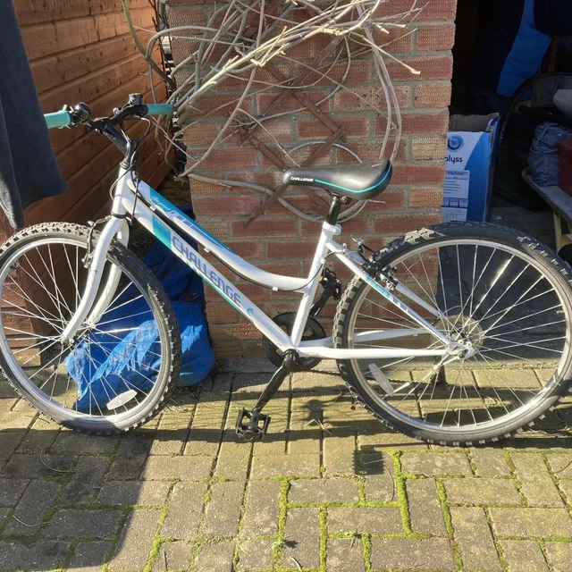 CHALLENGE REGENT 6 Speed Mountain Bike White and Green Small 80.00 PicClick UK